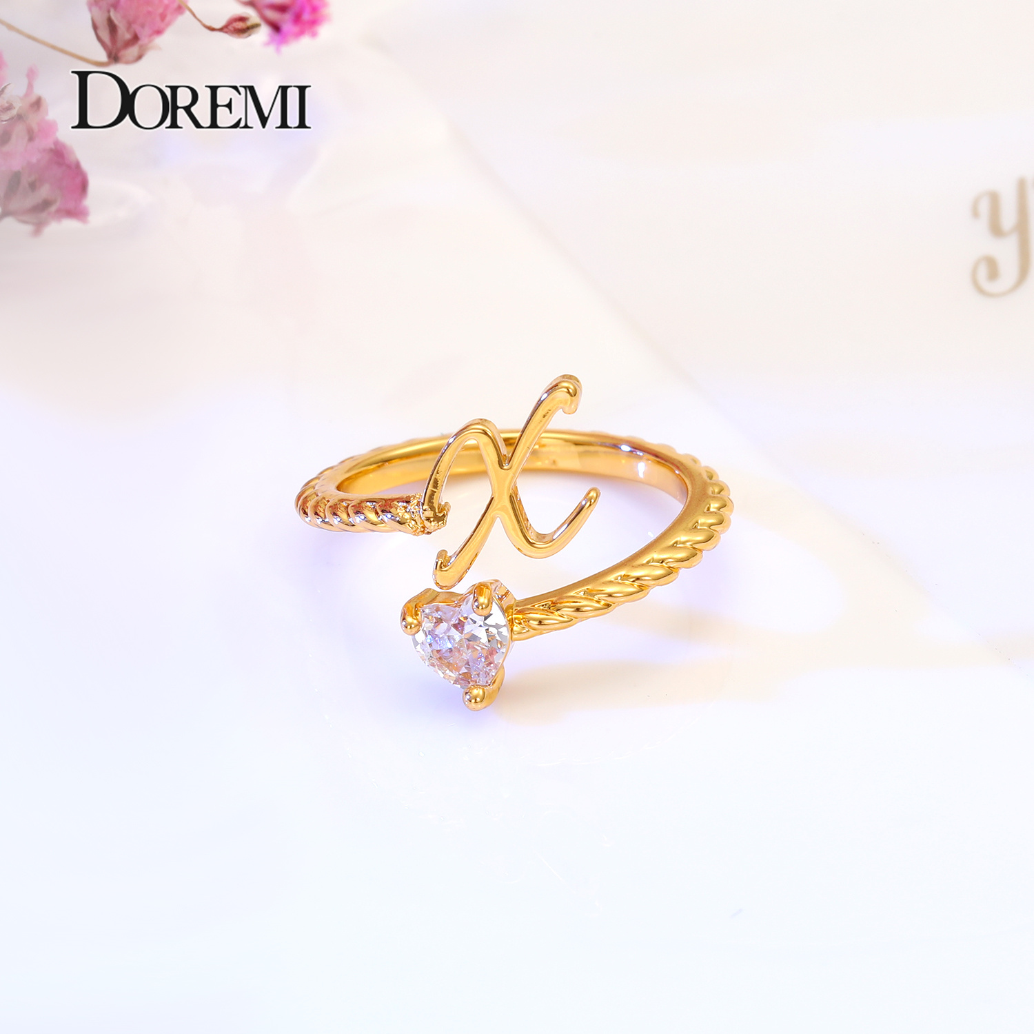 Wedding Z - Pierścionek Lateefah z regulacją rozmiaru, personalizowany