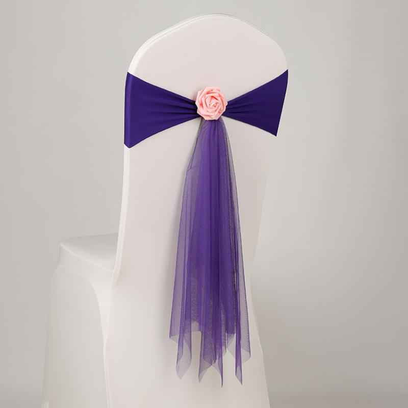 1 szt. Organzowe ozdoby na krz – Chair Sash Organza recenzja i cena