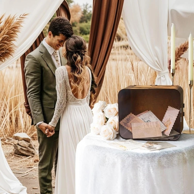 Drewniana skrzynka na kartki ś – Wedding Ceremony Supply recenzja i cena
